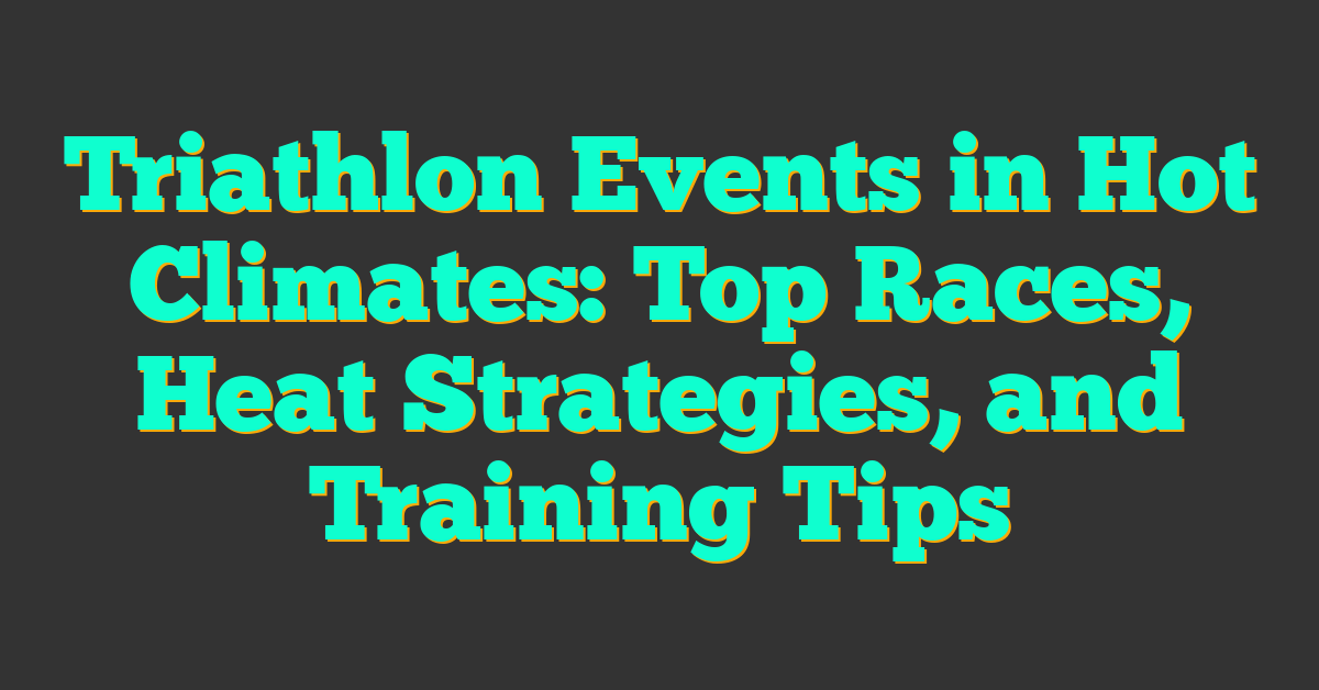 Triathlon Events in Hot Climates: Top Races, Heat Strategies, and Training Tips