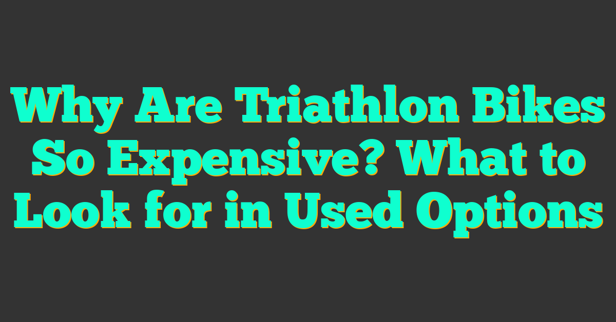 Why Are Triathlon Bikes So Expensive? What to Look for in Used Options